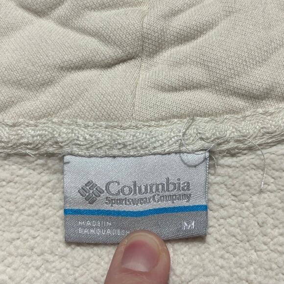 Columbia Women’s Cream Pullover Sweatshirt Medium — Cozy, Quilted-Sleeve Tunic - Picture 5 of 9